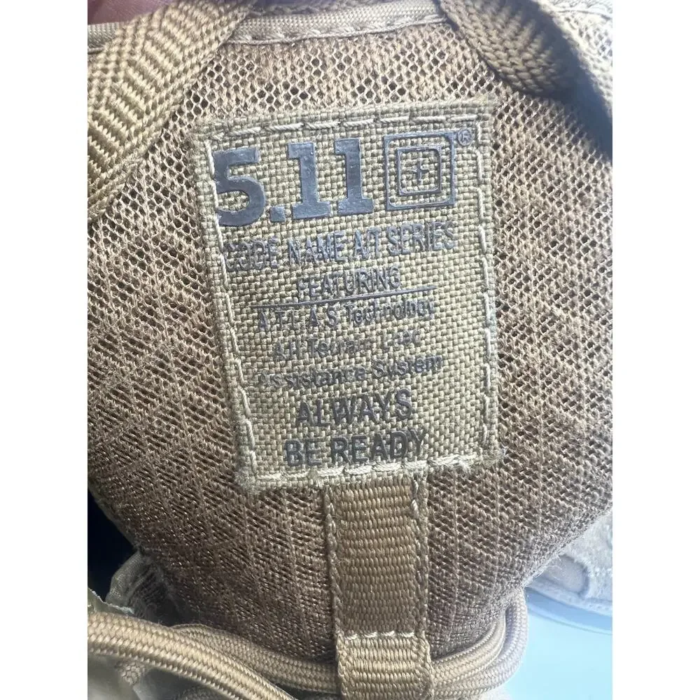 5.11 Tactical A/T 8 Boots Mens 11 Dark Coyote Brown Military Combat Hiking